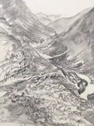 朱建路老師場景素描山脈