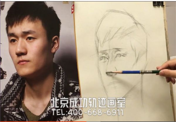 素描男青年頭像解構(gòu)